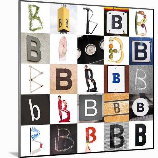 Collage With 25 Images With Letter B-gemenacom-Mounted Art Print