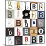 Collage With 25 Images With Letter B-gemenacom-Mounted Art Print
