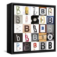 Collage With 25 Images With Letter B-gemenacom-Framed Stretched Canvas