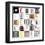 Collage With 25 Images With Letter E-gemenacom-Framed Art Print