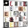 Collage With 25 Images With Letter E-gemenacom-Mounted Art Print