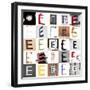 Collage With 25 Images With Letter E-gemenacom-Framed Art Print