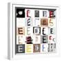 Collage With 25 Images With Letter E-gemenacom-Framed Art Print