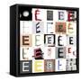 Collage With 25 Images With Letter E-gemenacom-Framed Stretched Canvas