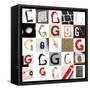 Collage With 25 Images With Letter G-gemenacom-Framed Stretched Canvas