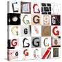 Collage With 25 Images With Letter G-gemenacom-Stretched Canvas