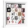 Collage With 25 Images With Letter G-gemenacom-Framed Art Print