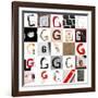Collage With 25 Images With Letter G-gemenacom-Framed Art Print