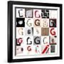 Collage With 25 Images With Letter G-gemenacom-Framed Art Print