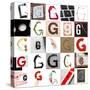 Collage With 25 Images With Letter G-gemenacom-Stretched Canvas