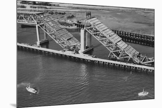 Collapsed Spans of the Second Narrows Bridge-null-Mounted Premium Photographic Print