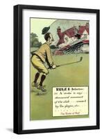 Collapsing Clubhouse, Rules of Golf-null-Framed Art Print