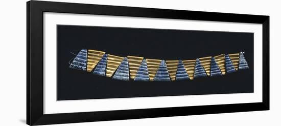 Collar with Gold Triangular Elements and Lapis Lazuli, Artefact from Royal Tomb in Ur, Iraq-null-Framed Giclee Print