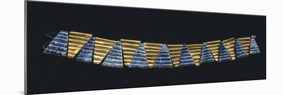 Collar with Gold Triangular Elements and Lapis Lazuli, Artefact from Royal Tomb in Ur, Iraq-null-Mounted Giclee Print