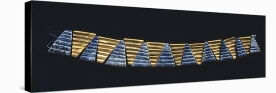 Collar with Gold Triangular Elements and Lapis Lazuli, Artefact from Royal Tomb in Ur, Iraq-null-Stretched Canvas