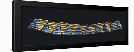 Collar with Gold Triangular Elements and Lapis Lazuli, Artefact from Royal Tomb in Ur, Iraq-null-Framed Premium Giclee Print