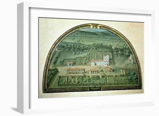 Colle Salvetti, from a Series of Lunettes Depicting Views of the Medici Villas, 1599-Giusto Utens-Framed Giclee Print