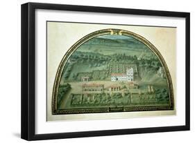 Colle Salvetti, from a Series of Lunettes Depicting Views of the Medici Villas, 1599-Giusto Utens-Framed Premium Giclee Print