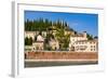 Colle San Pietro, River Adige, Verona, UNESCO World Heritage Site, Veneto, Italy, Europe-Nico-Framed Photographic Print