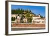 Colle San Pietro, River Adige, Verona, UNESCO World Heritage Site, Veneto, Italy, Europe-Nico-Framed Photographic Print