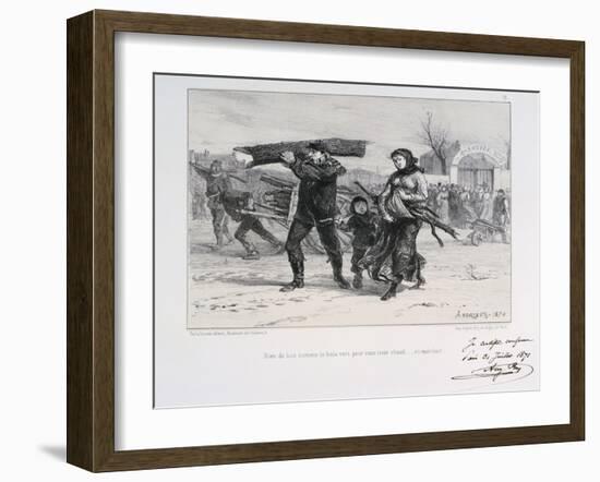 Collecting Firewood, Siege of Paris, Franco-Prussian War, 1870-Auguste Bry-Framed Giclee Print