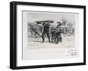 Collecting Firewood, Siege of Paris, Franco-Prussian War, 1870-Auguste Bry-Framed Giclee Print