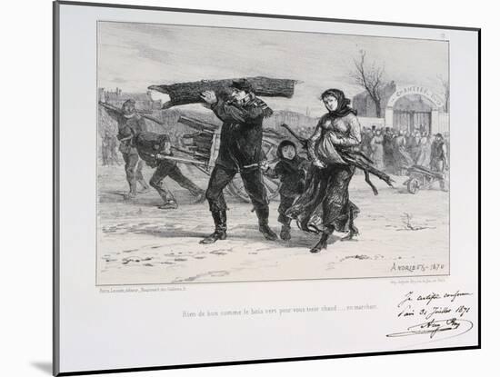 Collecting Firewood, Siege of Paris, Franco-Prussian War, 1870-Auguste Bry-Mounted Giclee Print