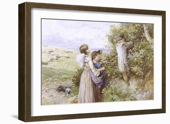 Collecting Flowers-Myles Birket Foster-Framed Giclee Print