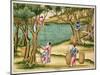 Collecting Mulberries, from a Book on the Silk Industry-null-Mounted Giclee Print