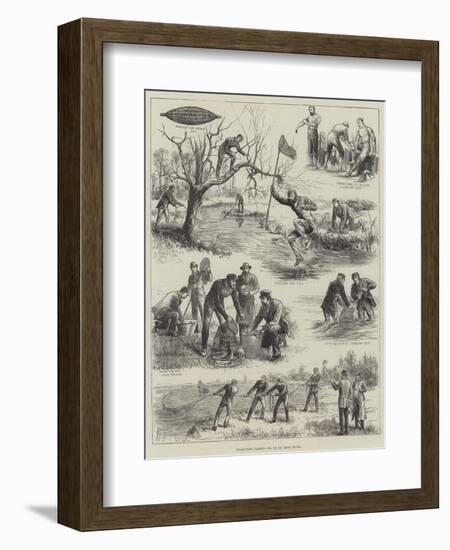 Collecting Salmon Ova on an Irish River-null-Framed Giclee Print