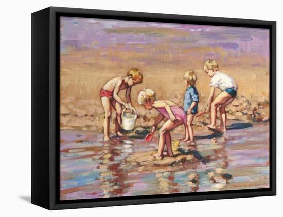 Collecting Shells-Paul Gribble-Framed Stretched Canvas