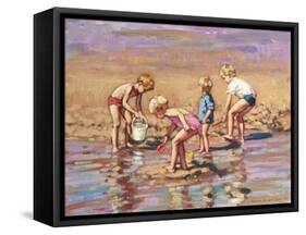 Collecting Shells-Paul Gribble-Framed Stretched Canvas