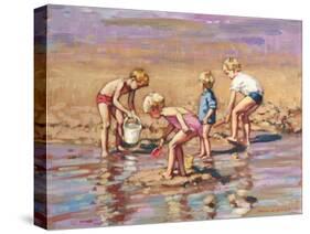 Collecting Shells-Paul Gribble-Stretched Canvas