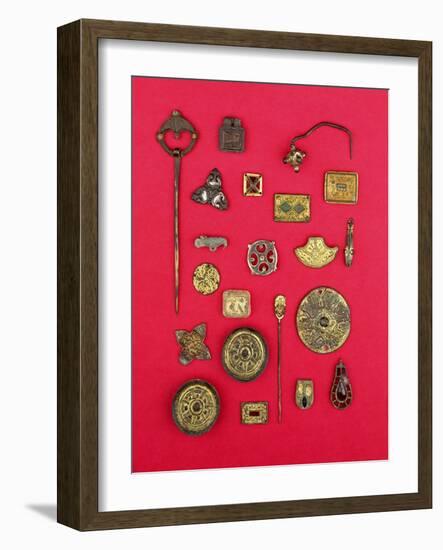 Collection of Anglo-Saxon and Celtic Jewellery Ranging from the 1st to the 7th Century Ad-null-Framed Giclee Print