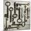 Collection of Antique Keys in a Square-Tom Quartermaine-Mounted Giclee Print