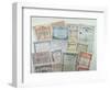 Collection of Bond Certificates, Early 20th Century (Colour Litho)-French-Framed Premium Giclee Print
