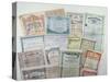 Collection of Bond Certificates, Early 20th Century (Colour Litho)-French-Stretched Canvas