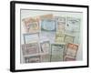 Collection of Bond Certificates, Early 20th Century (Colour Litho)-French-Framed Giclee Print