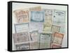 Collection of Bond Certificates, Early 20th Century (Colour Litho)-French-Framed Stretched Canvas