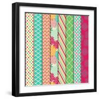 Collection of Bright and Colorful Backgrounds or Digital Papers-Pink Pueblo-Framed Art Print