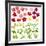 Collection of Different Flowers and Leaves on White-annanurrka-Framed Art Print