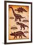 Collection of Dinosaurs with their Cutting Scheme-111chemodan111-Framed Art Print