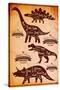 Collection of Dinosaurs with their Cutting Scheme-111chemodan111-Stretched Canvas