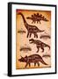 Collection of Dinosaurs with their Cutting Scheme-111chemodan111-Framed Art Print