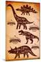 Collection of Dinosaurs with their Cutting Scheme-111chemodan111-Mounted Art Print