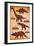 Collection of Dinosaurs with their Cutting Scheme-111chemodan111-Framed Art Print