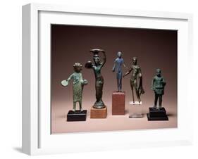 Collection of Etruscan Antiquities Including a Figure of Hercules and a Patera Handle-null-Framed Giclee Print