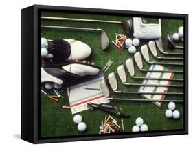 Collection of Golf Equipment; Shoes, Clubs, Etc-Karen M^ Romanko-Framed Stretched Canvas