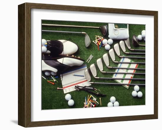 Collection of Golf Equipment; Shoes, Clubs, Etc-Karen M^ Romanko-Framed Photographic Print