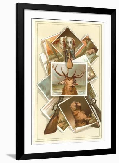 Collection of Hunting Photos and Guns-null-Framed Art Print